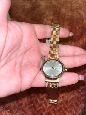 Skagen Rose Gold gem Bracelet Watch.